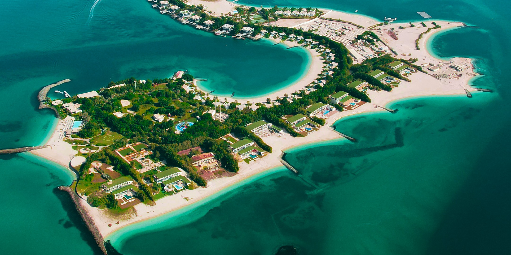Aerial view of Nurai Island, Abu Dhabi